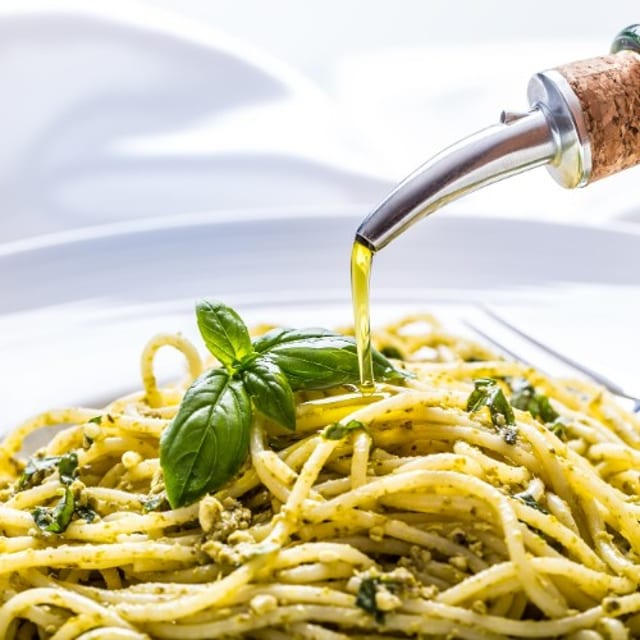 Pasta with Pesto Sauce.