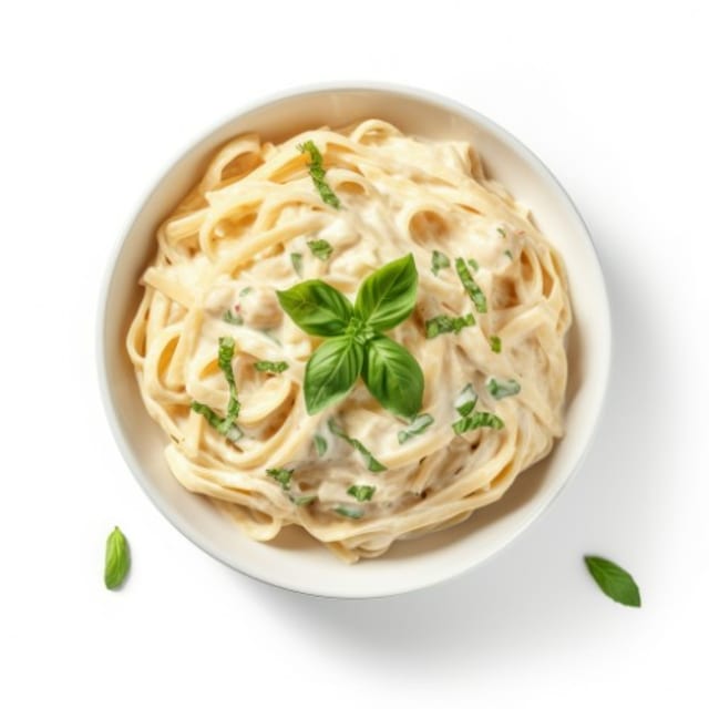Pasta with Alfredo Sauce.
